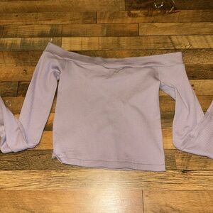 lavender longsleeve crop